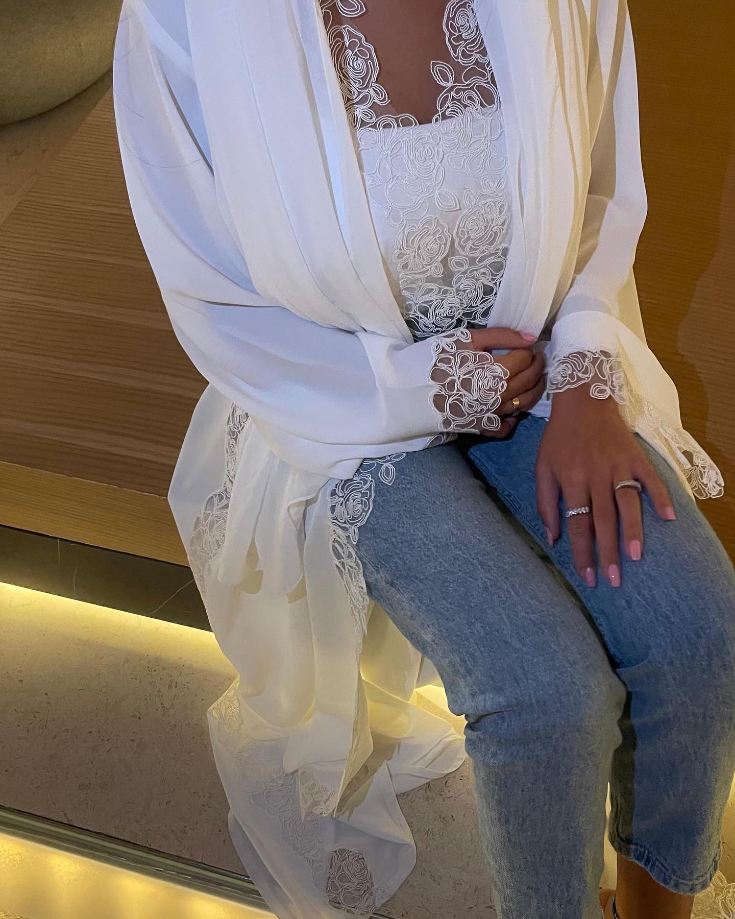 Maha مها White Abaya
