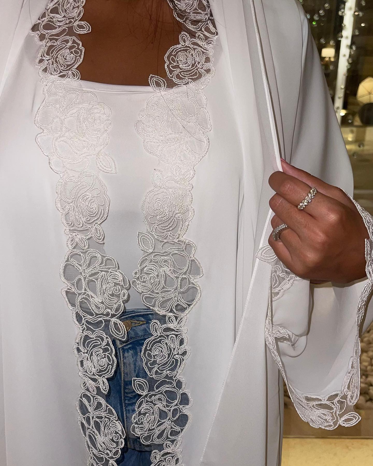 Maha مها White Abaya