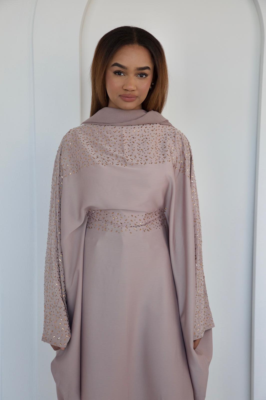 Salwa سلوى Nude Abaya