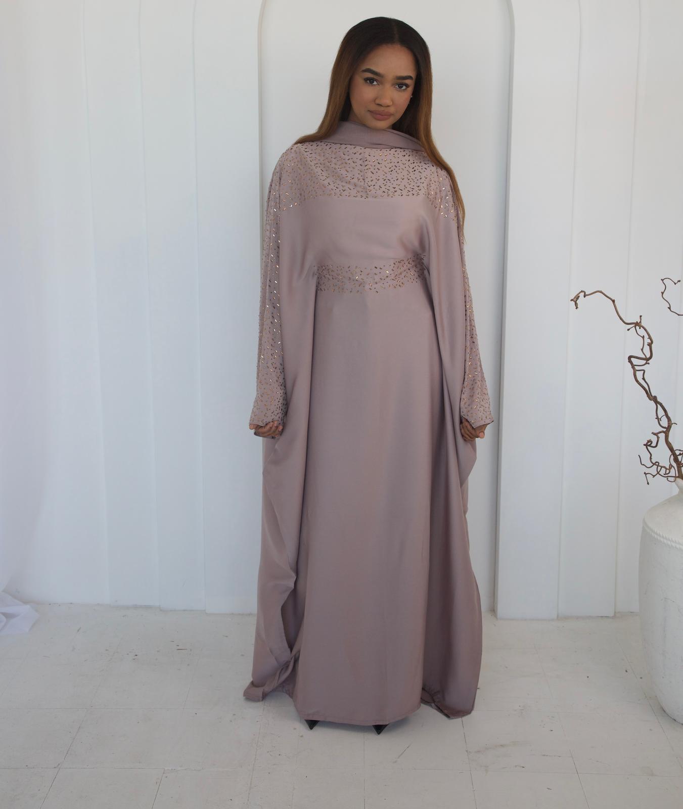 Salwa سلوى Nude Abaya