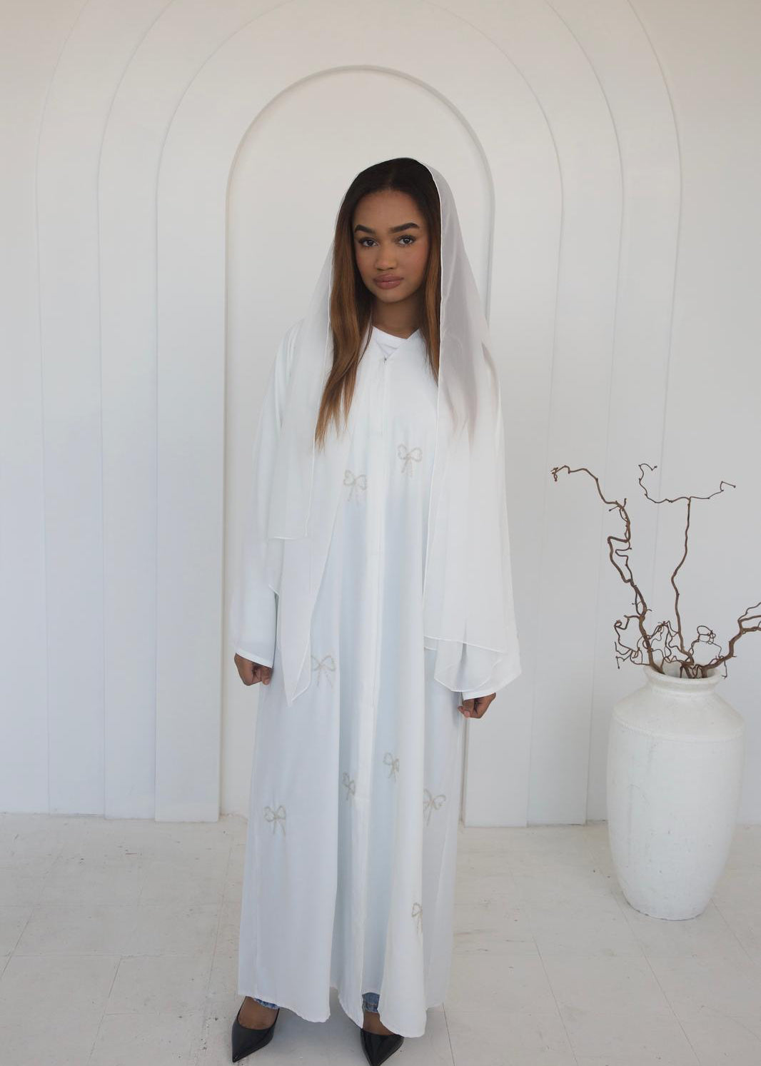 Layan ليان White Abaya