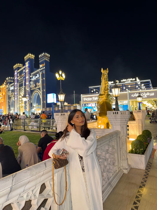 Maha مها White Abaya